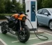 Electric motorcycles are charging