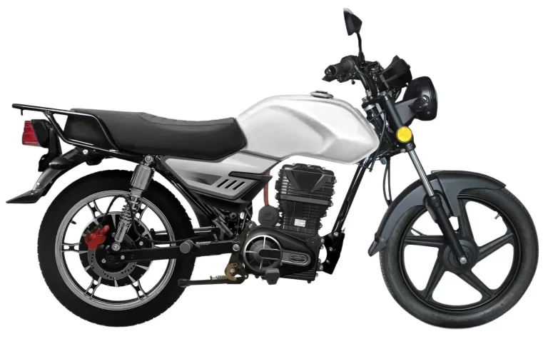 Motocicleta eléctrica urbana blanca